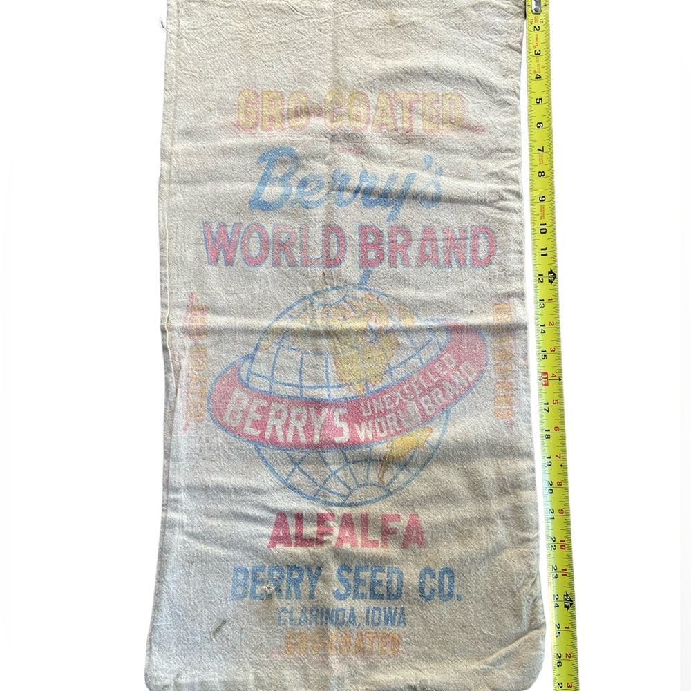 Vintage farm house seed sack 27*14